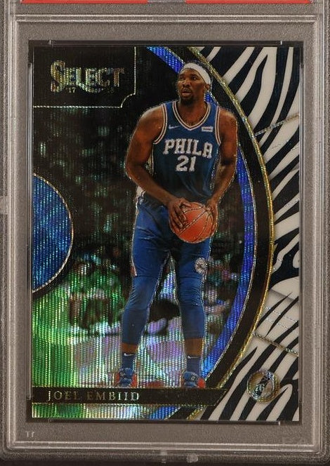 2017-18 Panini Select Zebra Prizm Joel Embiid #35