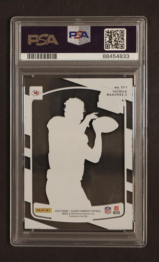 2022 Panini Clearly Donruss Retro Rated Rookie Patrick Mahomes II #17-1 PSA 9