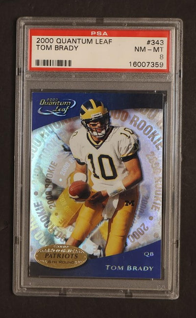 2000 Quantum Leaf Tom Brady #343 PSA 8