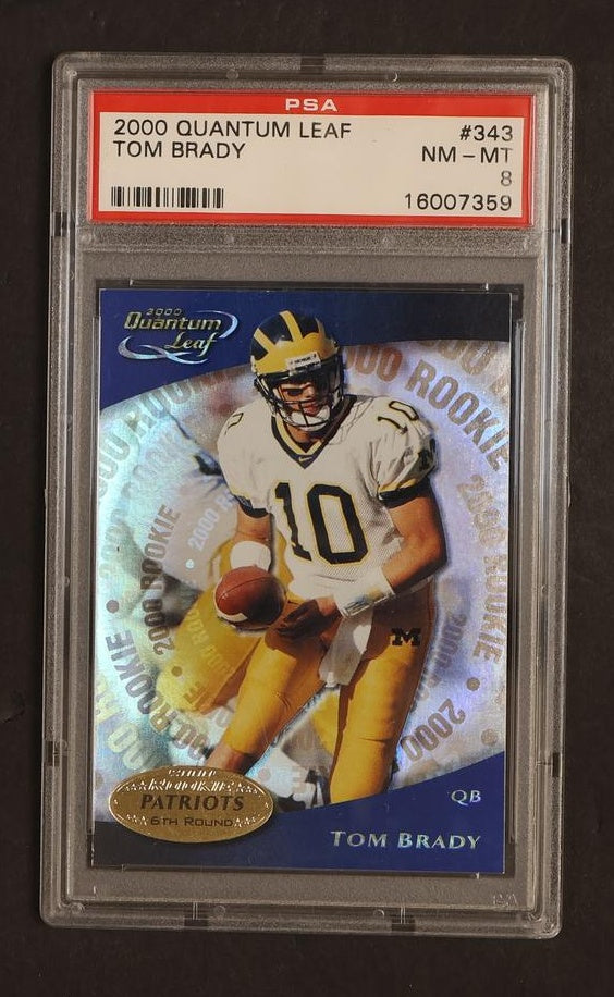 2000 Quantum Leaf Tom Brady #343 PSA 8