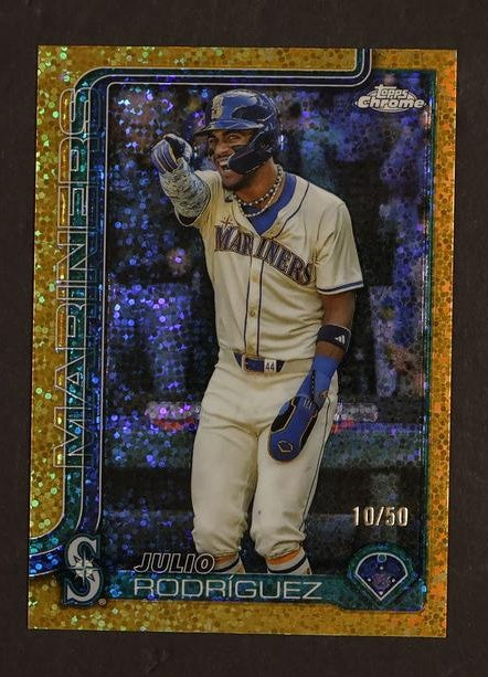 2024 Topps Chrome Gold Speckle Refractor Julio Rodriguez #261 /50