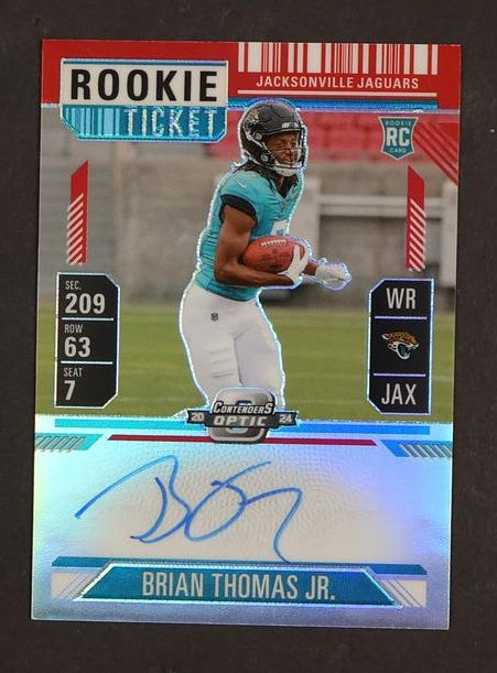 2023 Panini Prizm 103 Brian Thomas Jr. Rookie Ticket Rookie Jacksonville Jaguars Auto