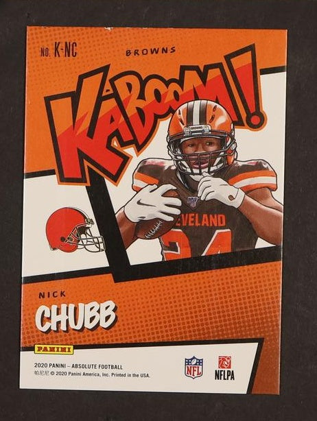 2020 Panini Absolute #K-NC Nick Chubb Kaboom!