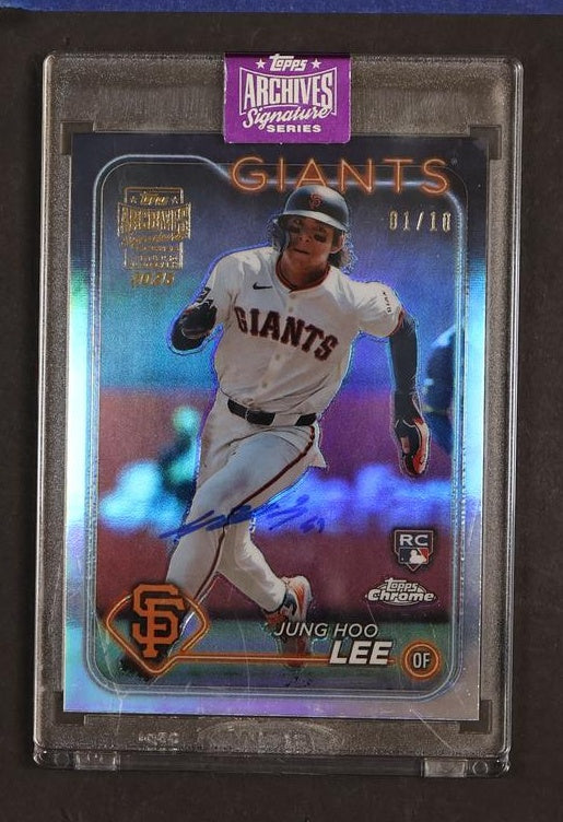 2023 Topps Chrome 201 Jung Hoo Lee Rookie /10 San Francisco Giants Auto