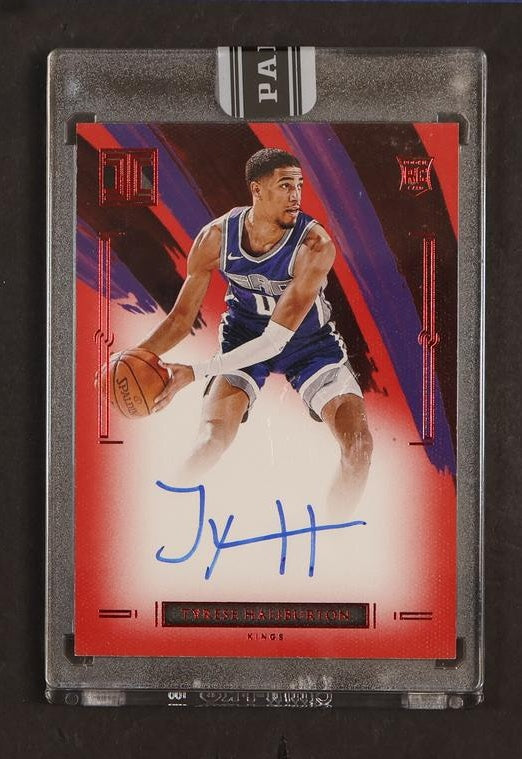 2023 Panini Impeccable RA-HAL Tyrese Haliburton Black Box 1/1 Sacramento Kings Auto
