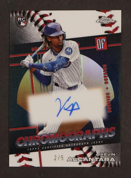 2025 Topps Chrome Chromographs Kevin Alcantara #CHR-KA RC Auto /5