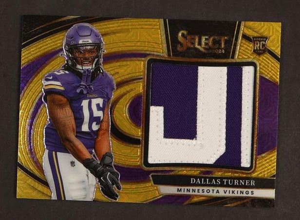 2023 Panini Select JRS-DTR Dallas Turner Prizm Rookie /10 Minnesota Vikings