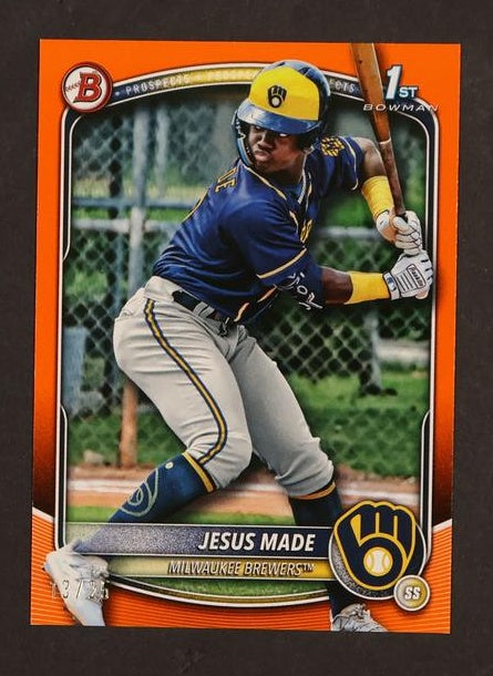 2023 Bowman BP-66 Jesus Made Orange Rookie Milwaukee Brewers