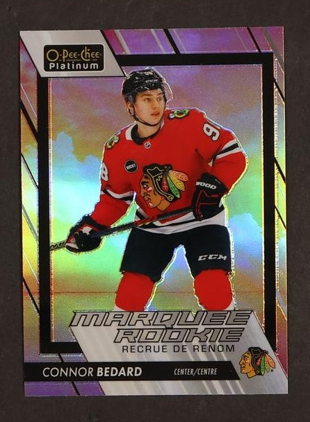 2022 O-Pee-Chee Platinum 201 Connor Bedard Marquee Rookies Sunset Rookie Chicago Blackhawks
