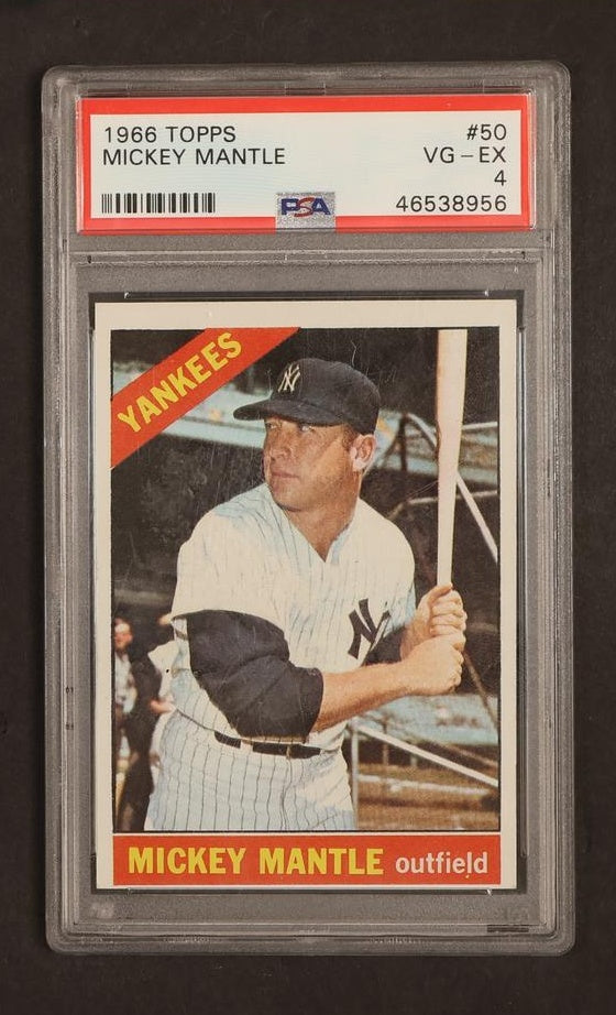 1966 Topps Mickey Mantle #50 PSA 4