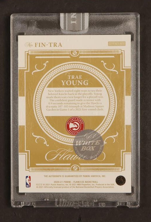 2020 Panini Flawless Trae Young Flawless Finishes Auto White Box 1/1