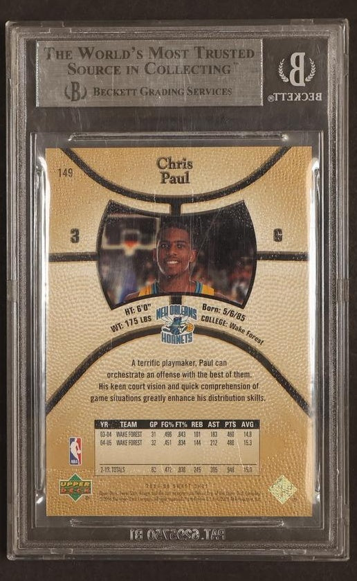2005-06 Upper Deck Sweet Shot Spectrum Chris Paul #149 RC /50 BGS 8.5
