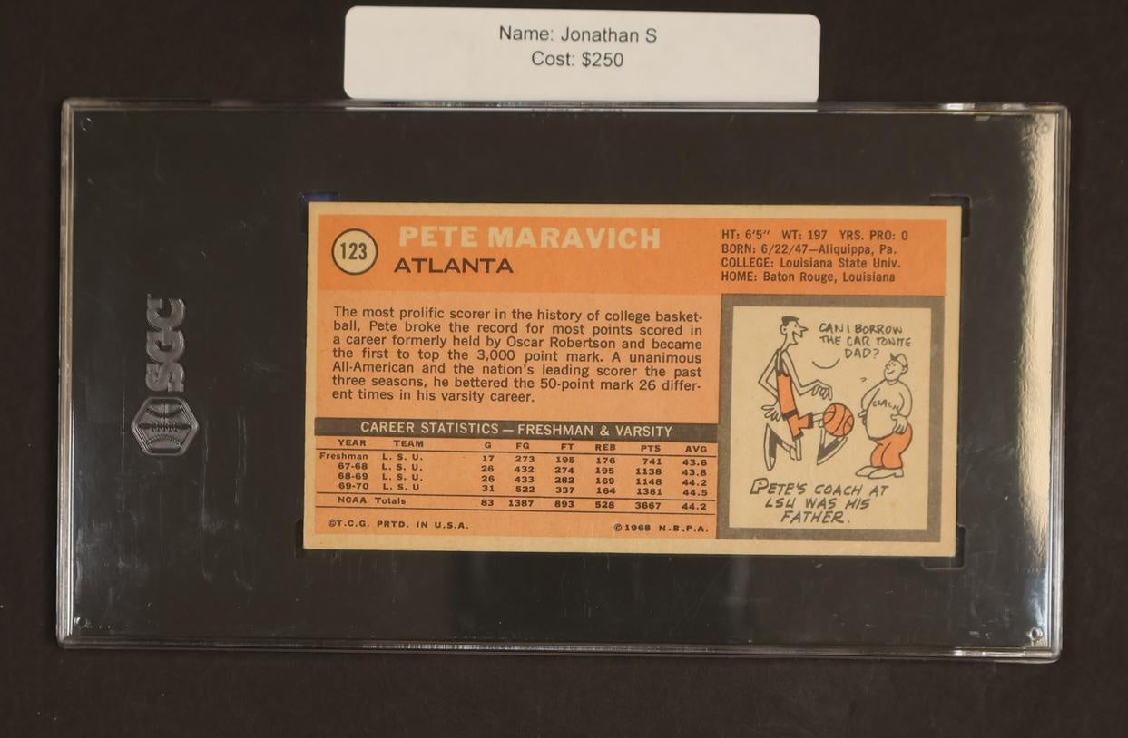 1970-71 Topps Basketball Pete Maravich #123 RC SGC 4