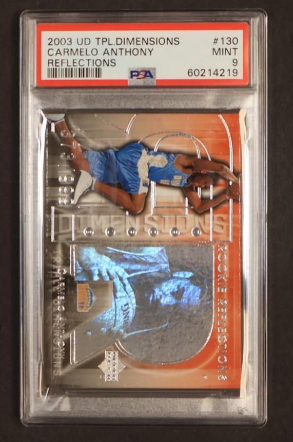 2003 Upper Deck Triple Dimensions Rookie Reflections Carmelo Anthony #130 PSA 9