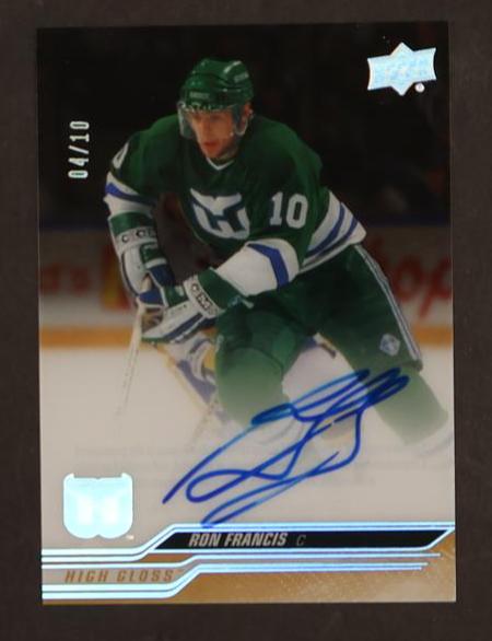 2022 Upper Deck Upper Deck CC-RF Ron Francis Clear Cut /10 Hartford Whalers Auto