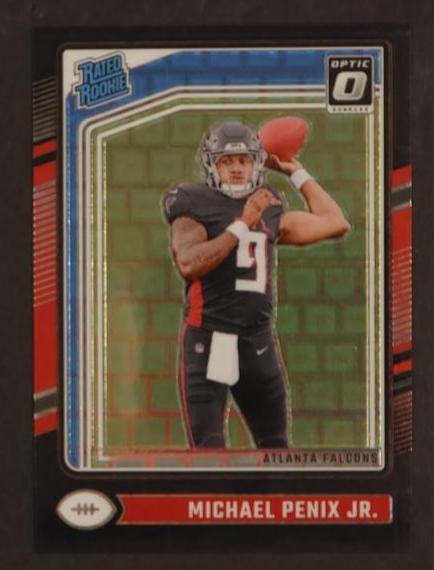 2023 Panini Optic #279 Michael Penix Jr. Rated Rookie Black Pandora 16/25