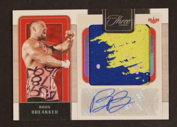 2023 Panini Three Count JM-BBK Bron Breakker Jumbo Memorabilia Autographs RAW