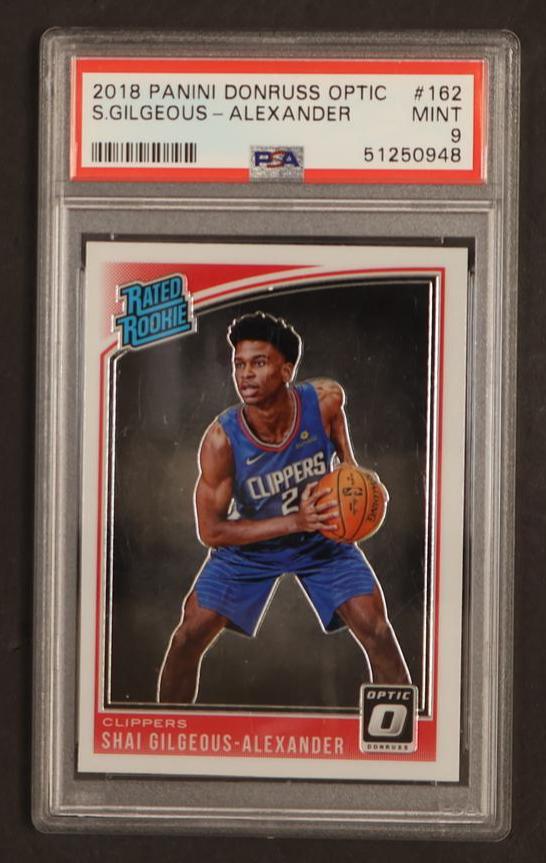 2018 Panini Donruss Optic Rated Rookie Shai Gilgeous-Alexander #162 RC PSA 9