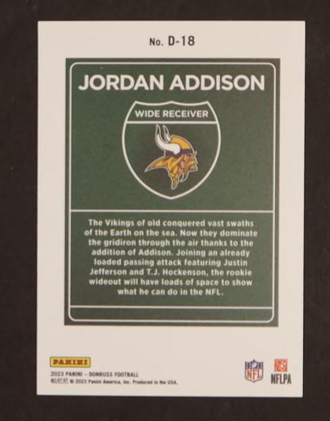 2023 Panini Donruss #D-18 Jordan Addison Downtown Rookie
