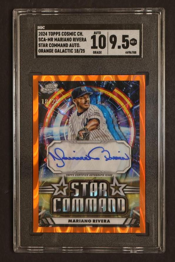 2024 Topps Chrome SCA-MR Mariano Rivera Star Command Orange /25 SGC 9.5 Mint+ New York Yankees Auto