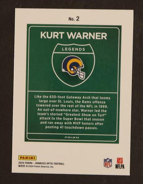 2024 Panini Donruss #2 Kurt Warner Legends Downtown