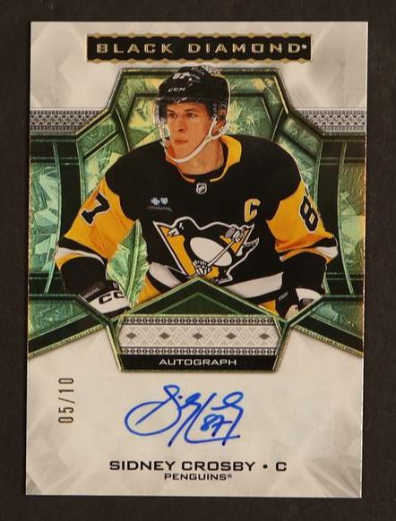 2021 Upper Deck Black Diamond BDB-CR Sidney Crosby /10 Pittsburgh Penguins Auto