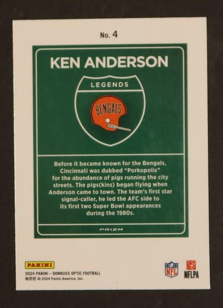 2022 Panini Donruss Optic 4 Ken Anderson Downtown Bengals