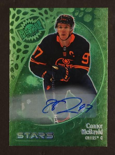 2022-23 Upper Deck Metal Universe Stars Green Connor McDavid #101 Auto /10