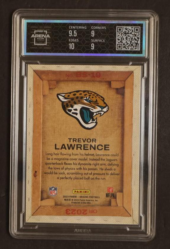2022 Panini Origins BS-19 Trevor Lawrence Blank Slate Arena 9.5 Mint+ Jacksonville Jaguars