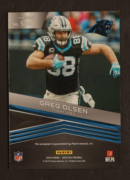 2018 Panini Spectra Signatures Greg Olsen #S-GO Auto 1/1