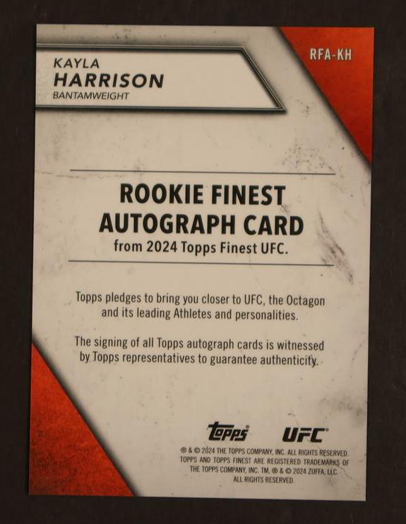 2024 Topps Finest UFC Rookie Finest Autographs Kayla Harrison #RFA-KH