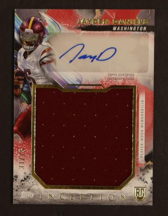 2024 Topps Inception #RJA-JD Jayden Daniels Rookie Jumbo Relic Autograph /75
