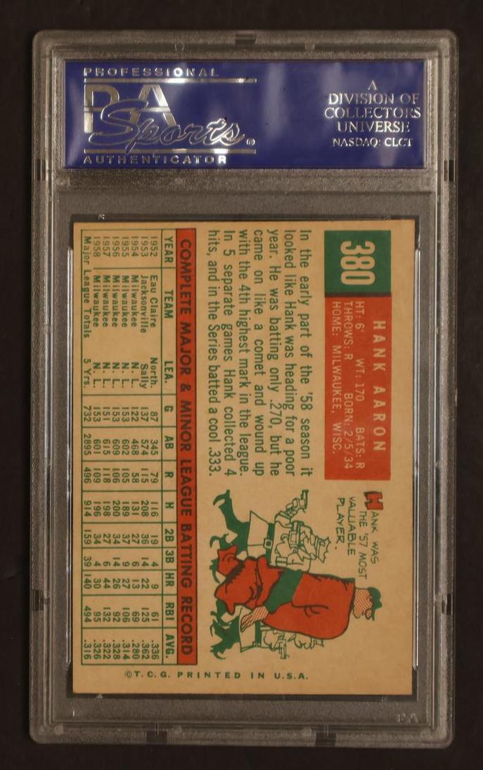 1959 Topps Hank Aaron #380 PSA 5
