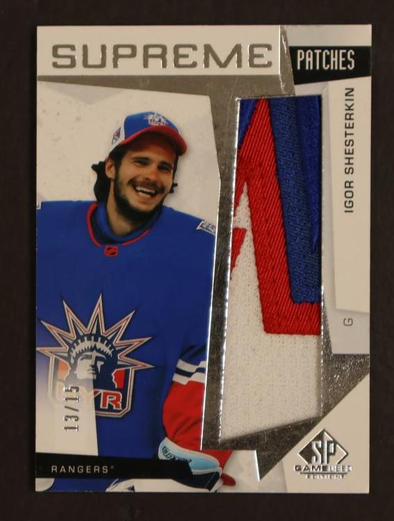 2023-24 Upper Deck SP Game Used Supreme Patches Igor Shesterkin #SP-SH Patch /15