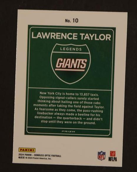 2022 Panini Donruss Optic 10 Lawrence Taylor Downtown Giants