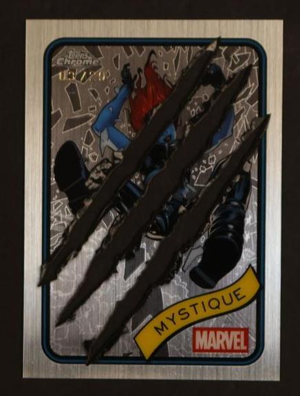 2025 Topps Chrome Marvel Mystique Clawed Refractor Stainless Steel 03/20 #7