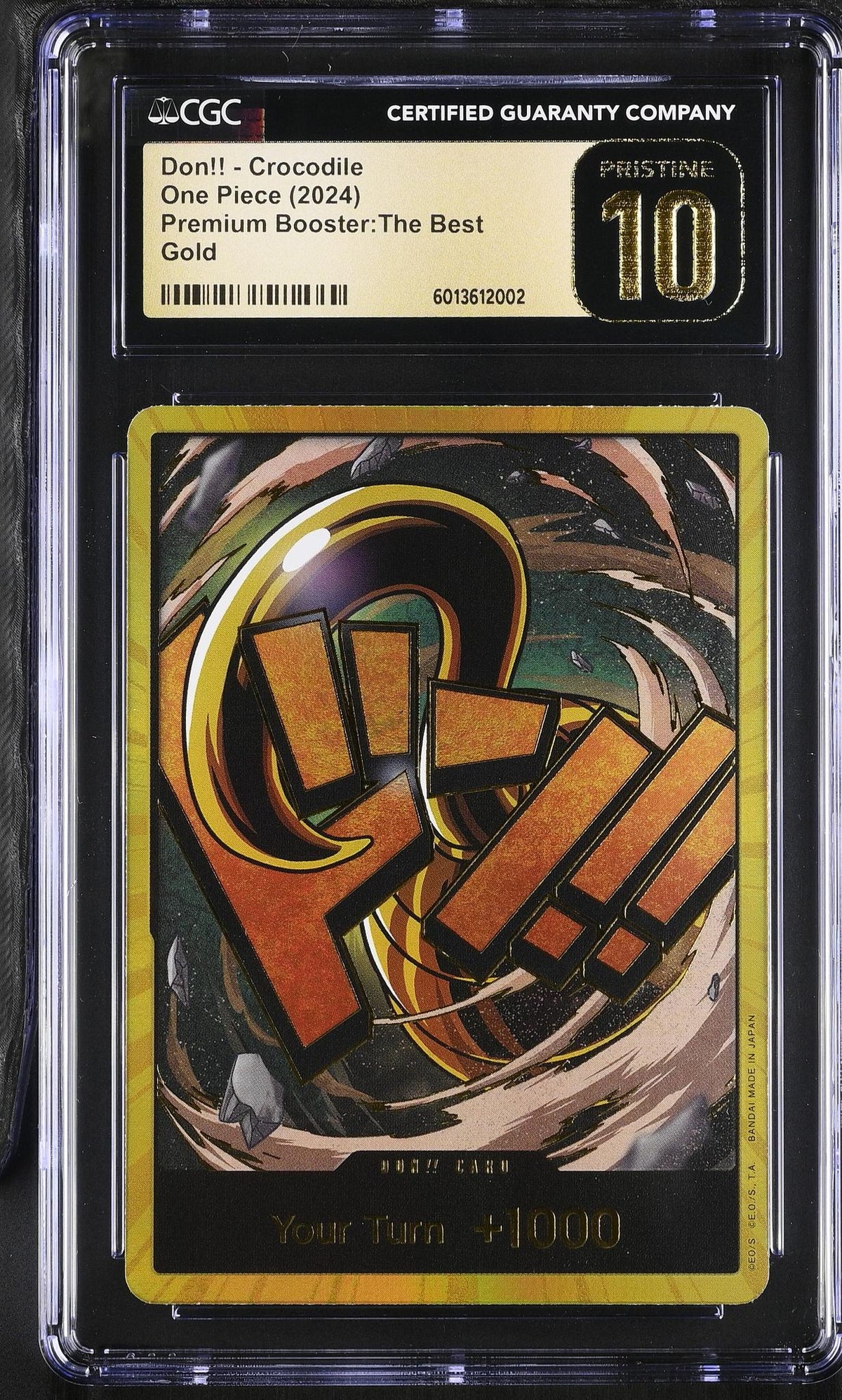 One Piece Card Game Don!! - Crocodile Premium Booster: The Best Gold CGC 10