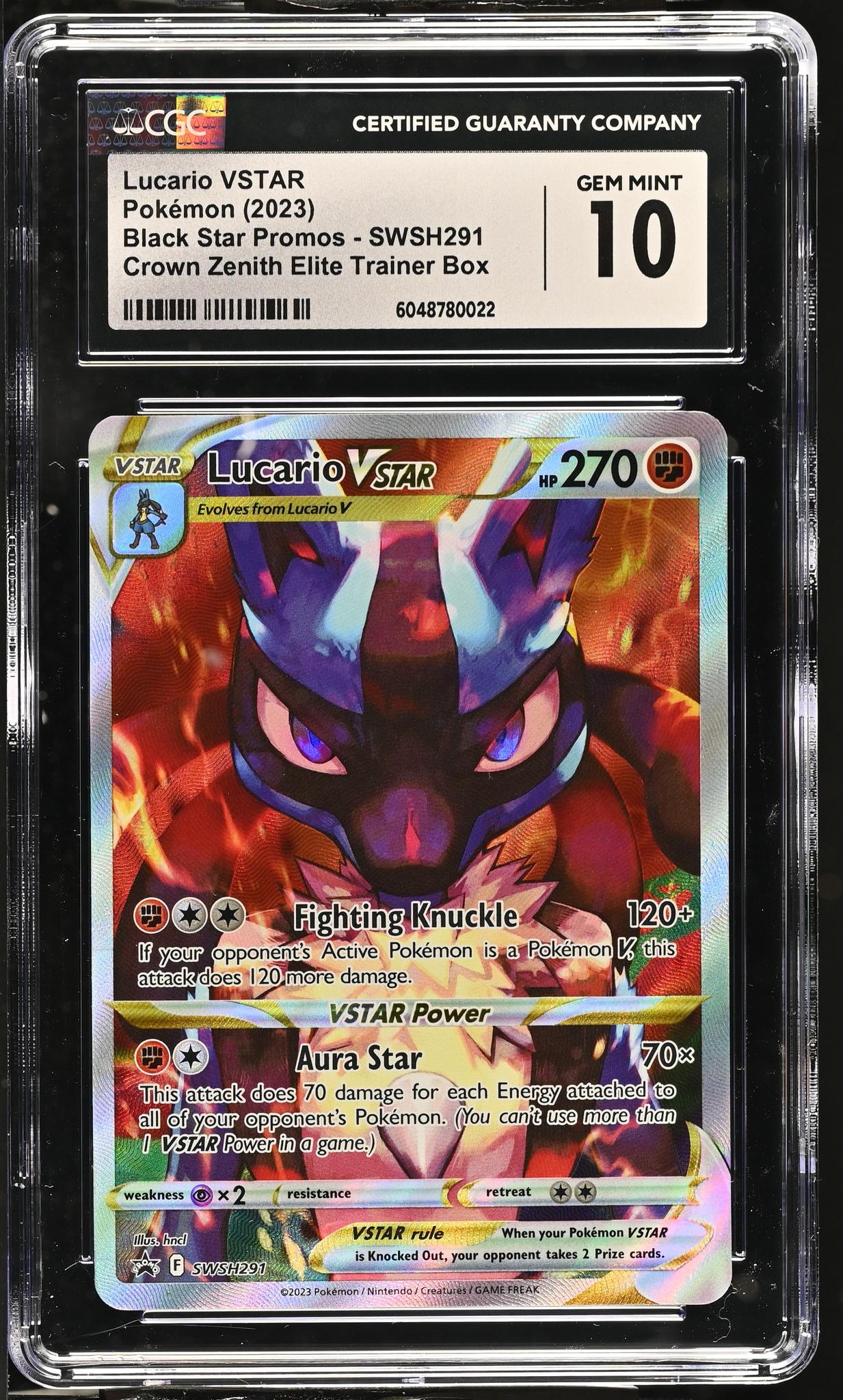 2023 Pokémon SWSH Promo Lucario #SWSH291 VSTAR Holo CGC 10