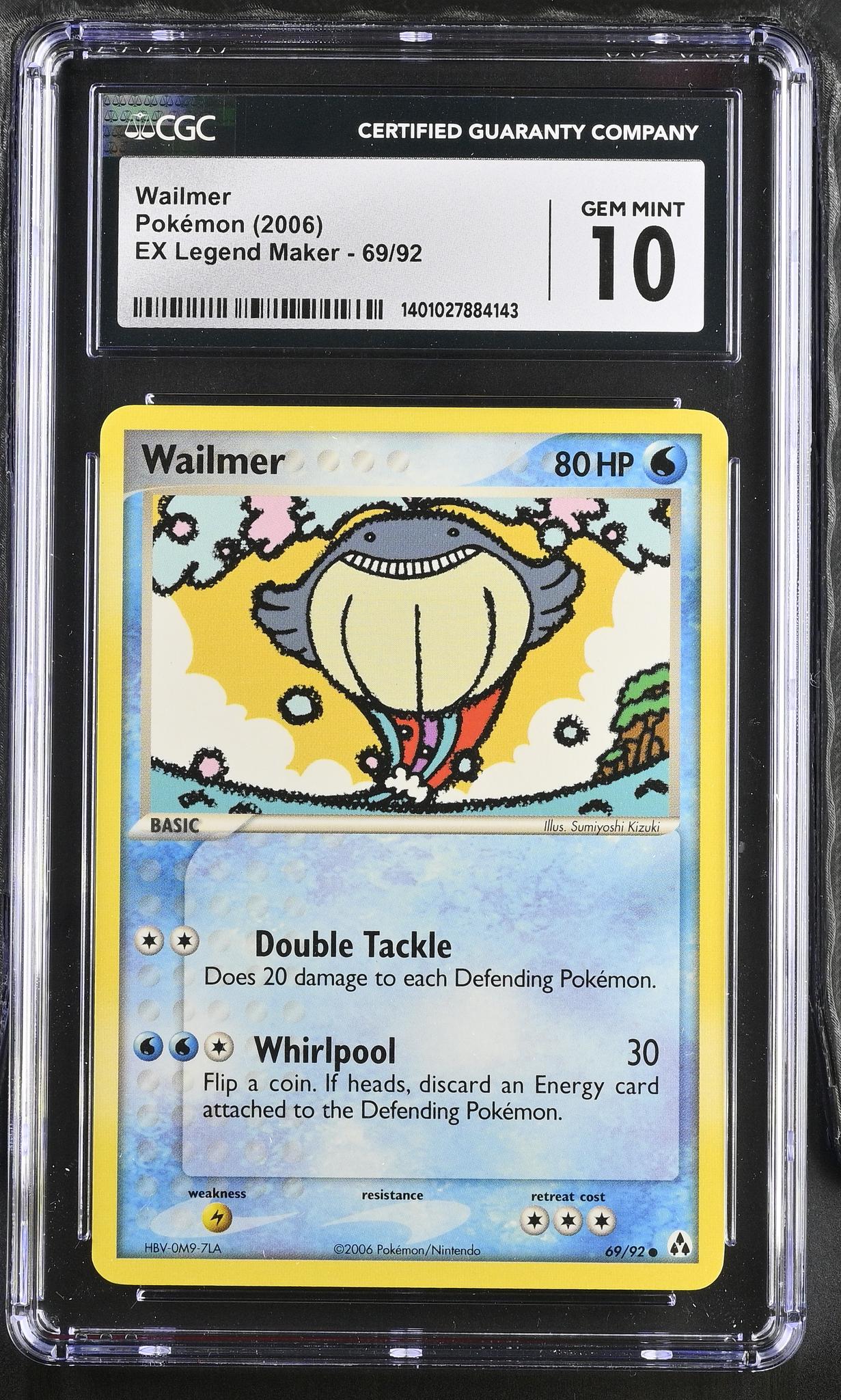 2006 Pokémon EX Legend Maker Wailmer #69/92 CGC 10