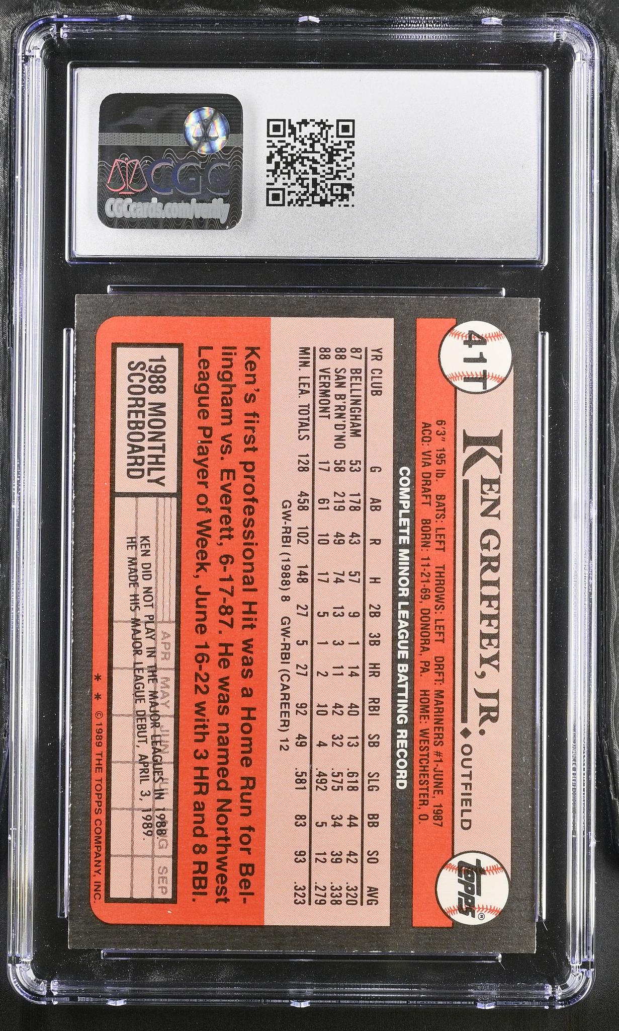 1989 Topps Traded Ken Griffey Jr. #41T CGC 9.5