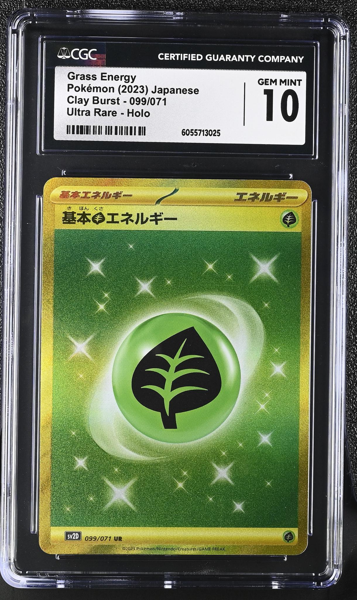 2023 Pokémon Scarlet & Violet Clay Burst Japanese Grass Energy #099/071 CGC 10