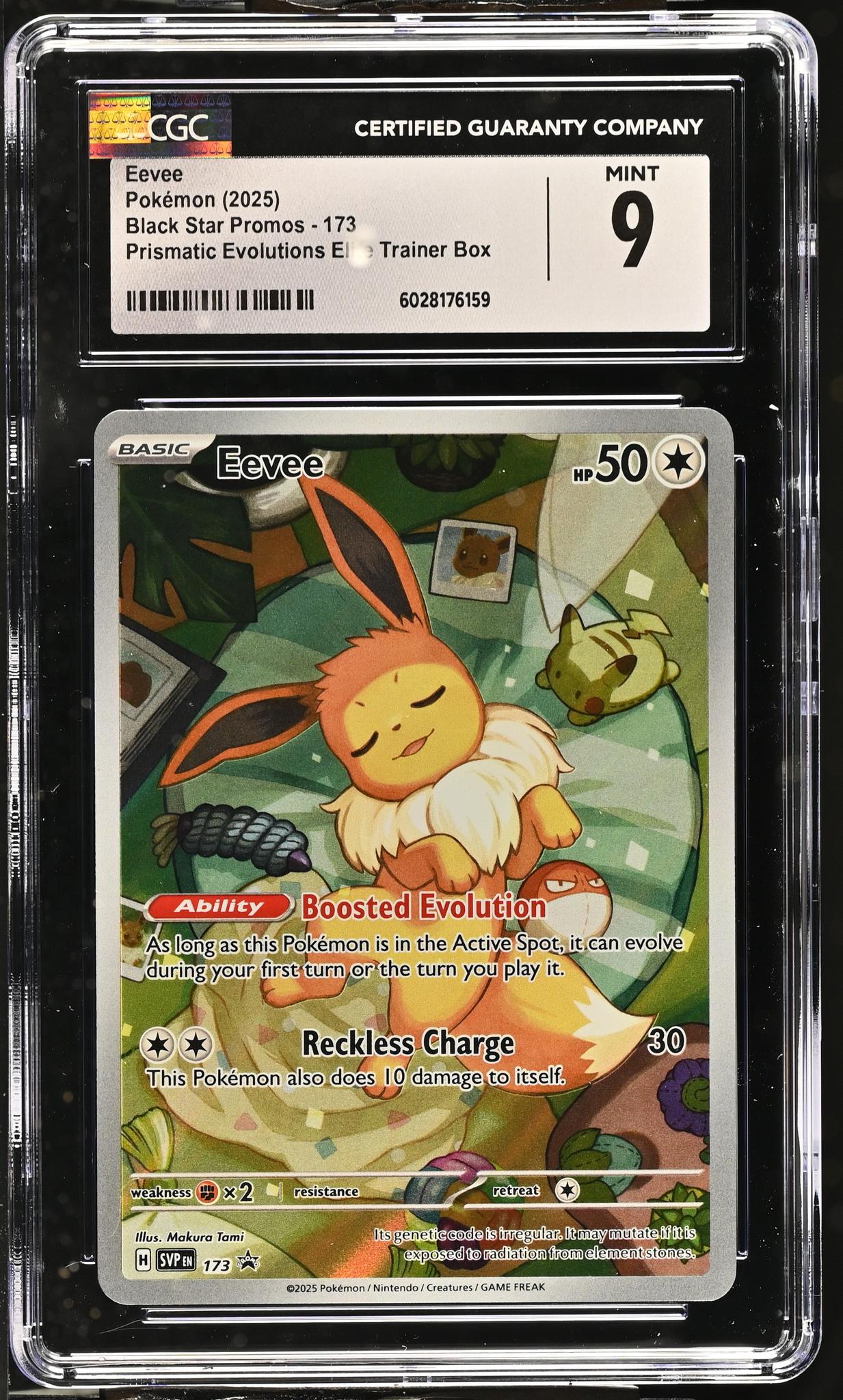 2025 Pokemon Black Star Promos Eevee #SVPEN173 CGC 9