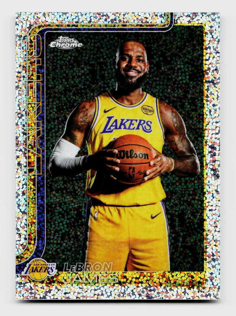 2025-26 Topps Chrome Update #1 LeBron James Image Variation Speckle Refractor SP