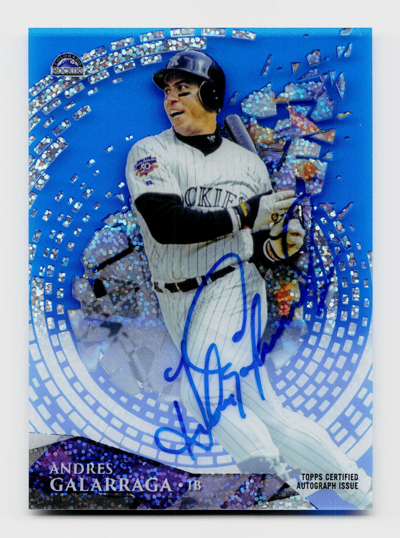 2014 Topps High Tek Andres Galarraga Blue Dots Diffractor SSP Auto /5