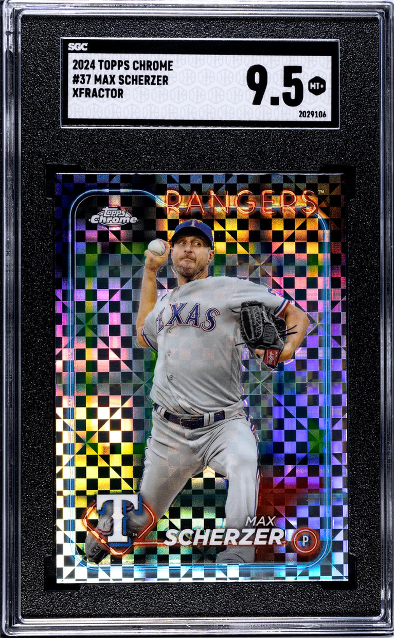 2024 Topps Chrome #37 Max Scherzer XFractor SGC 9.5