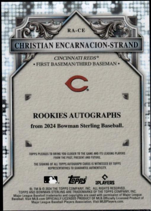 2024 Bowman Sterling #RA-CE Christian Encarnacion-Strand Rookie Auto /99