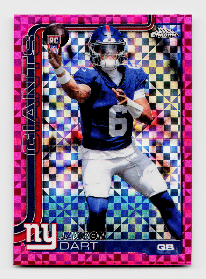 2025 Topps Chrome #306 Jaxson Dart Rookie RC Pink X-Fractor