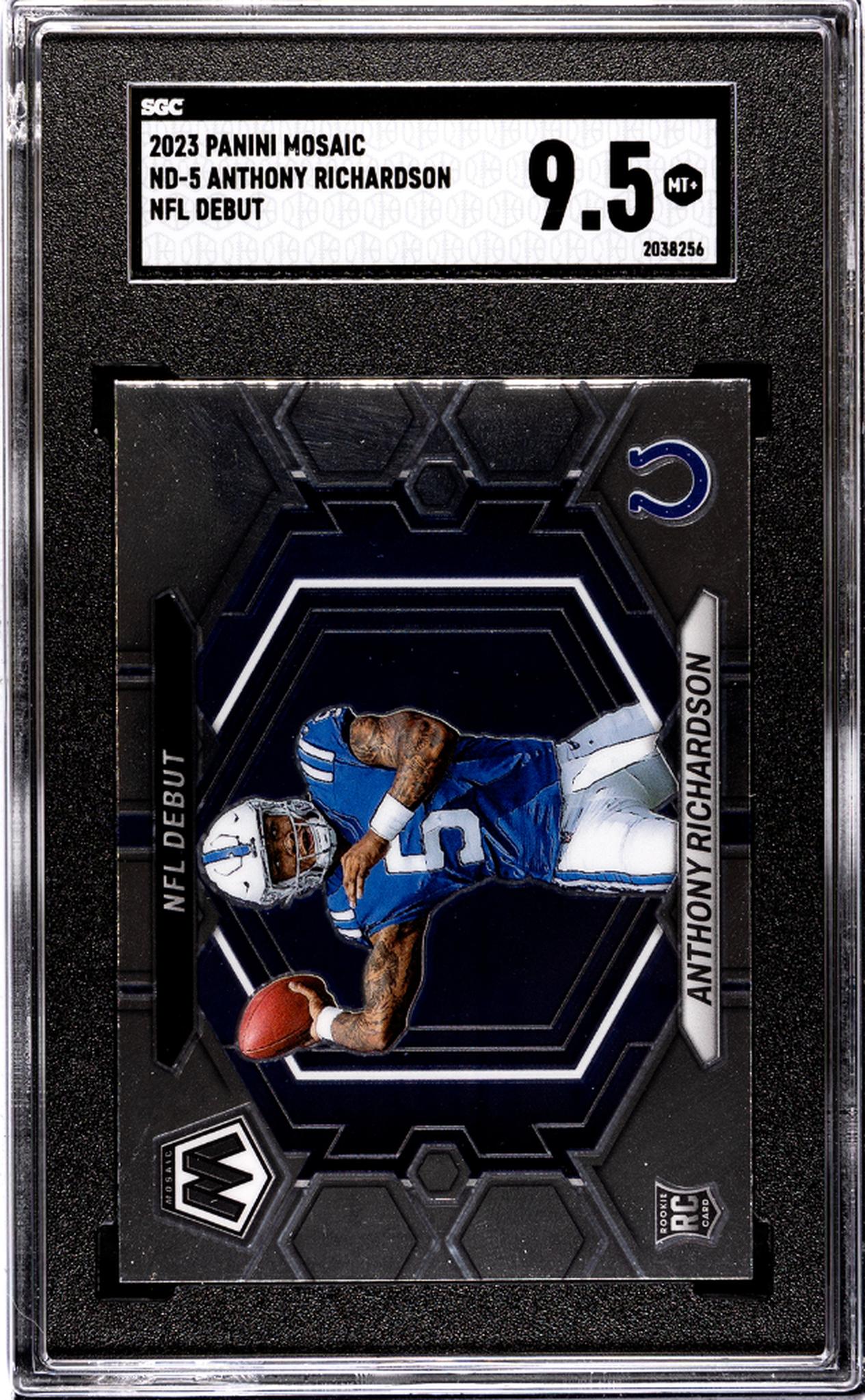 2023 Panini Mosaic Anthony Richardson NFL Debut Rookie SGC 9.5