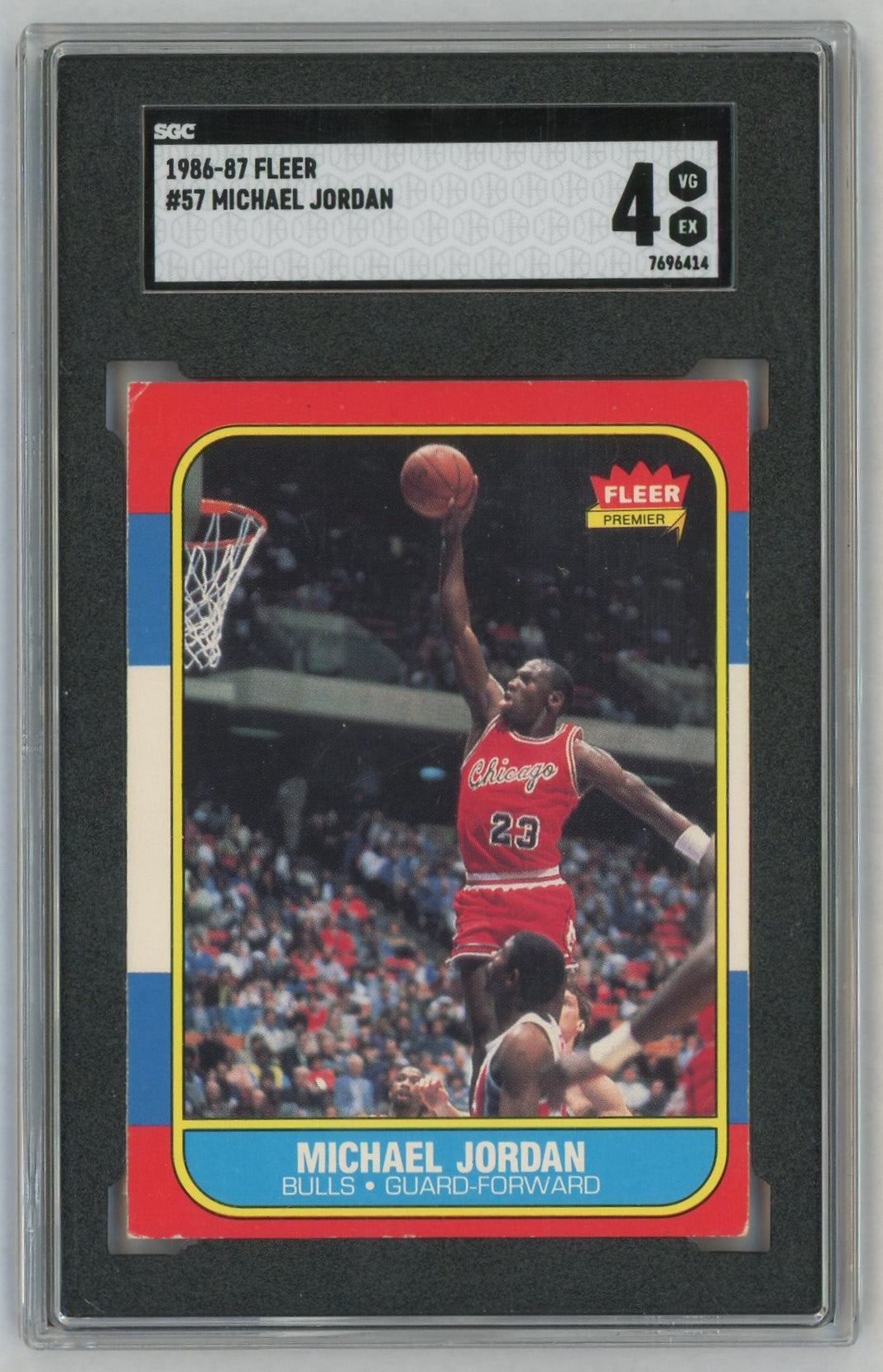 1986-87 Fleer Michael Jordan Rookie RC #57 SGC 4
