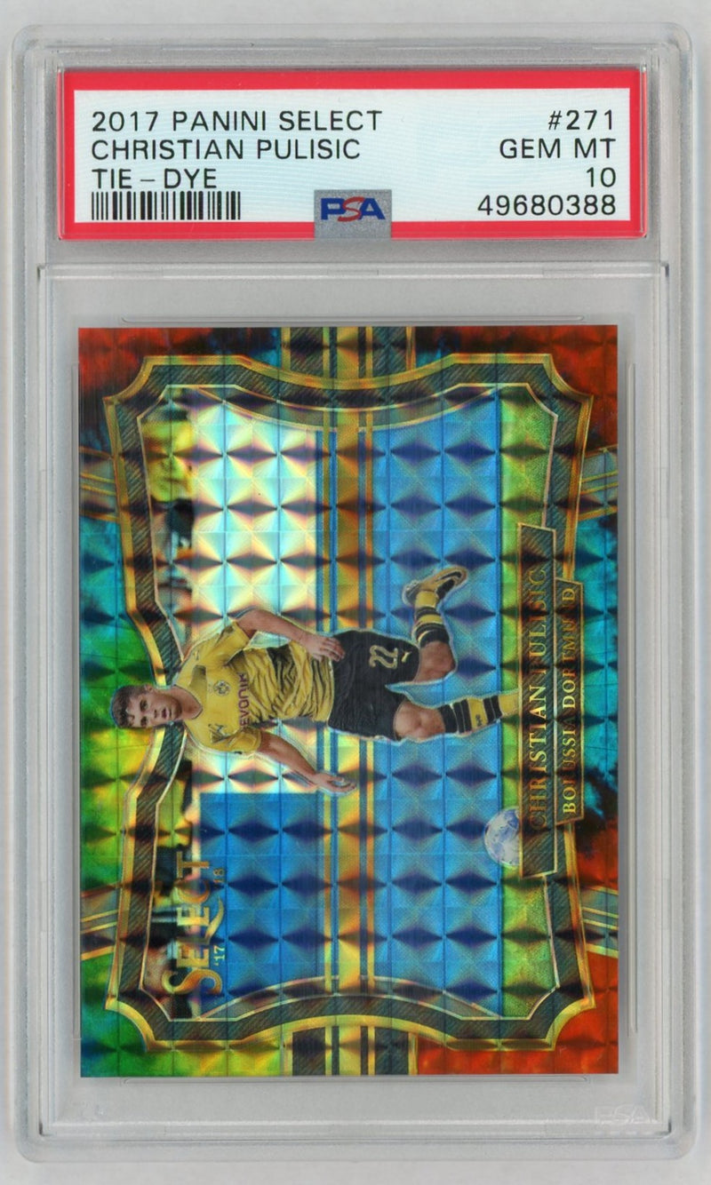 2017 Panini Select Prizms Tie Dye Christian Pulisic #271 /30 PSA 10